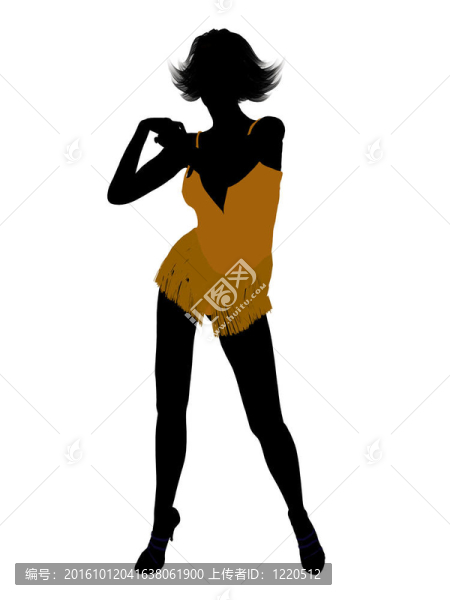 女模特的剪影