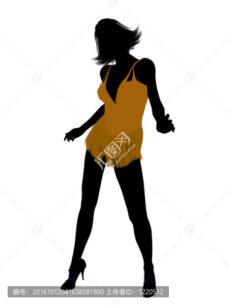 女模特的剪影