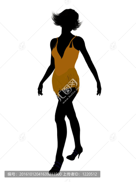 女模特的剪影