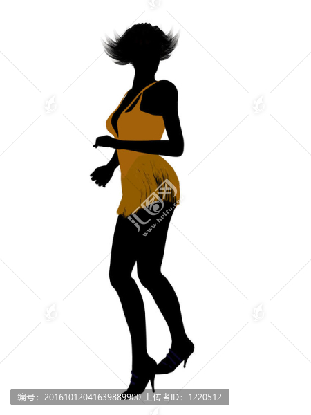 女模特的剪影