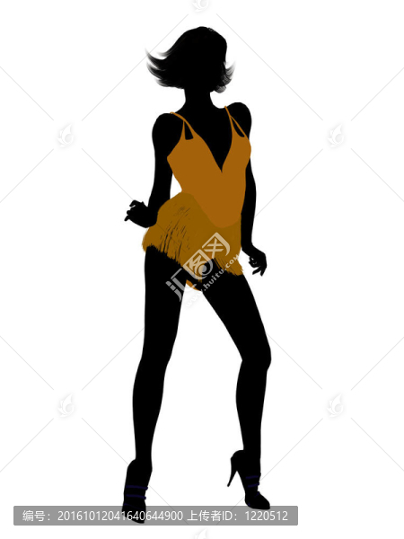 女模特的剪影