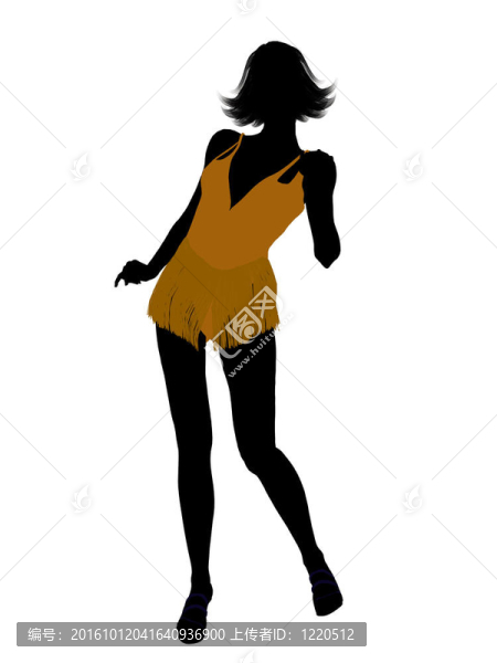 女模特的剪影