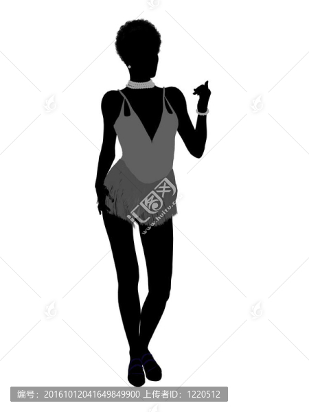 非洲裔美國人的Showgirl剪影
