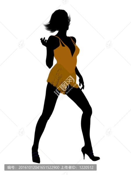 女模特的剪影