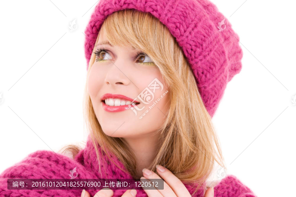 戴帽子的快樂少女