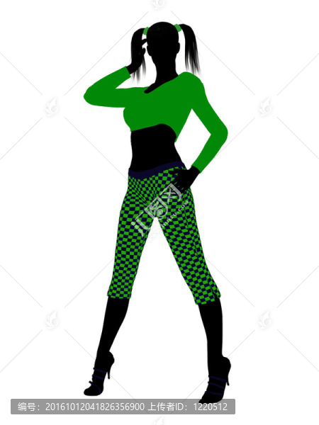 休閑女人插圖剪影