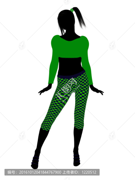 休閑女人插圖剪影