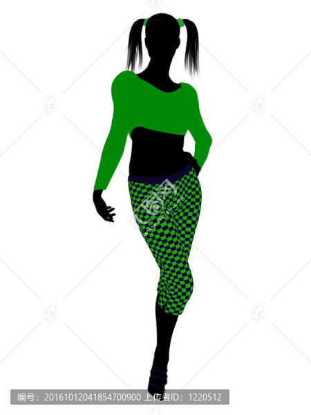 休閑女人插圖剪影