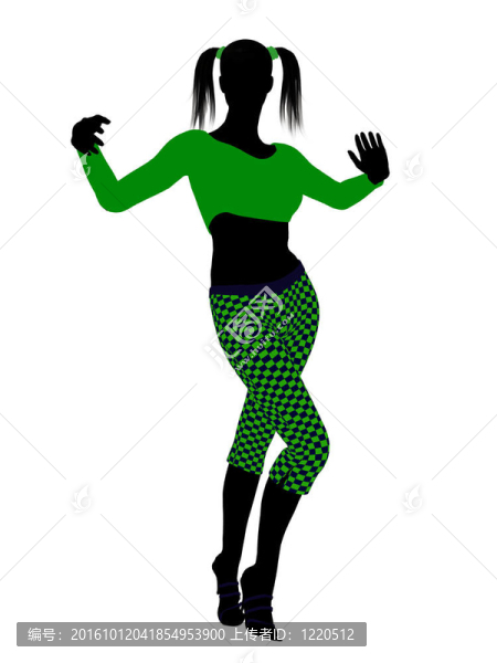 休閑女人插圖剪影