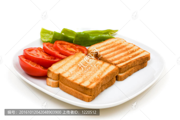 美味的烤番茄和青椒