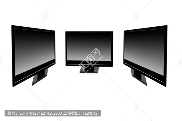 白色的黑色液晶顯示器