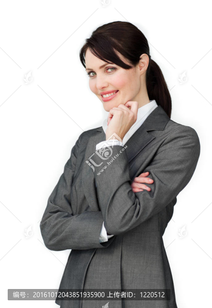 正站在美麗的女商人