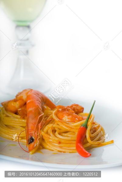 意大利面和辣蝦