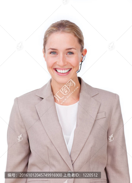 使用耳機(jī)的客戶服務(wù)代表