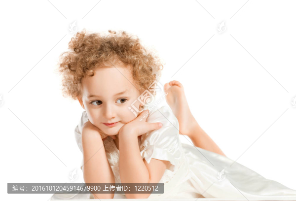 漂亮的金色卷發(fā)的小女孩