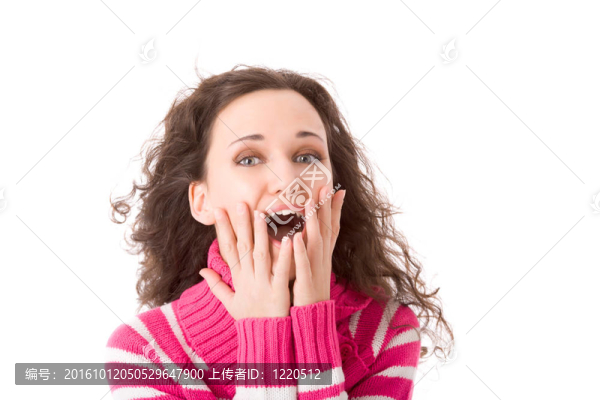 興奮的女孩