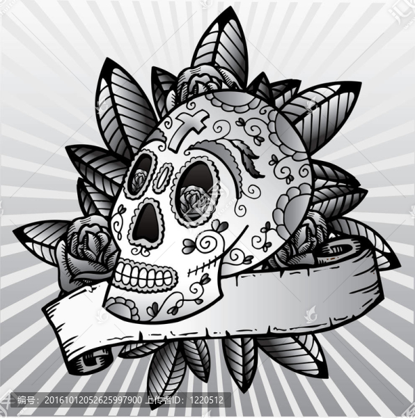 骷髏節(jié)死亡節(jié)插畫
