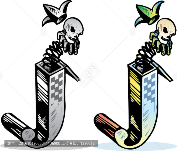 紋身風(fēng)格字母J與相關(guān)符號(hào)注冊(cè)成立