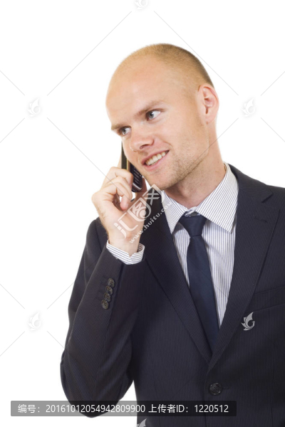 商人在電話