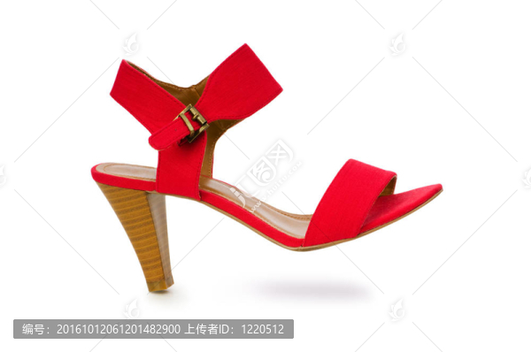 白色背景下的女性鞋