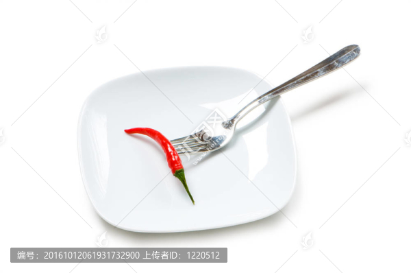 白底紅辣椒