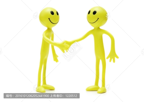微笑握手的人物