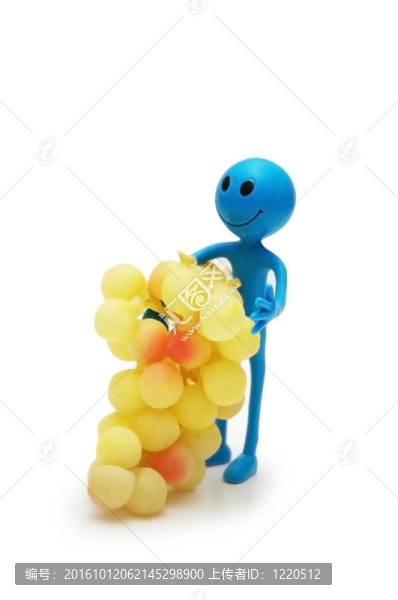 圖的笑臉與葡萄白色隔離