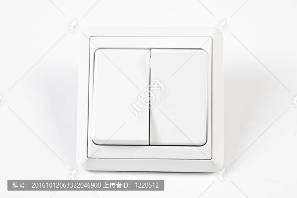 白色背景上的白光雙光開關(guān)