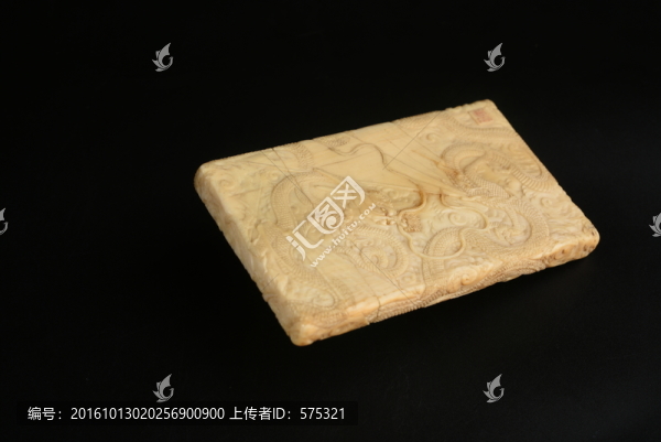 象牙名片盒,清代雕刻