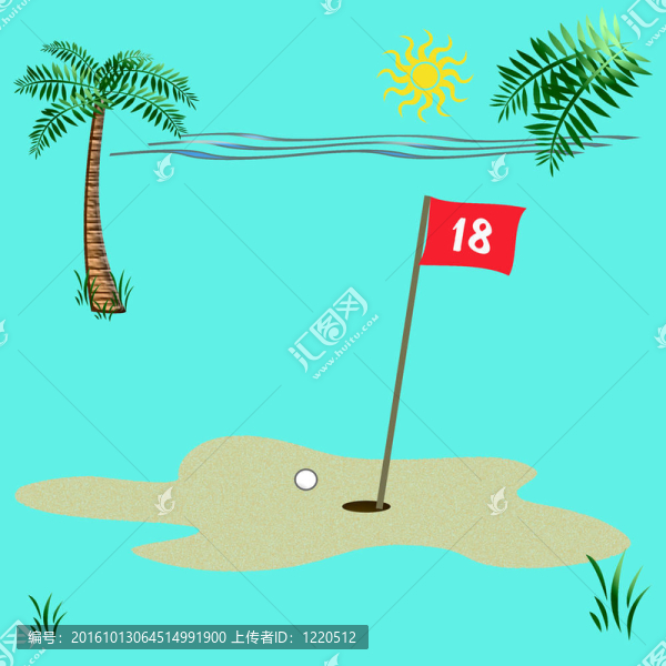 海灘上的高爾夫