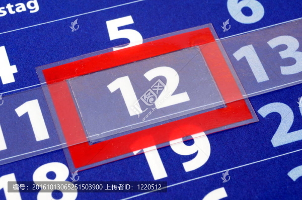 紅色和藍色日歷