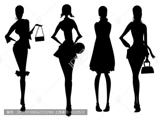 商業(yè)女性剪影
