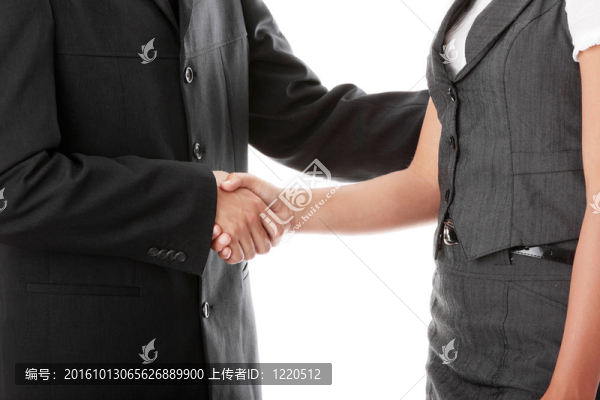 年輕的企業(yè)家夫婦握手