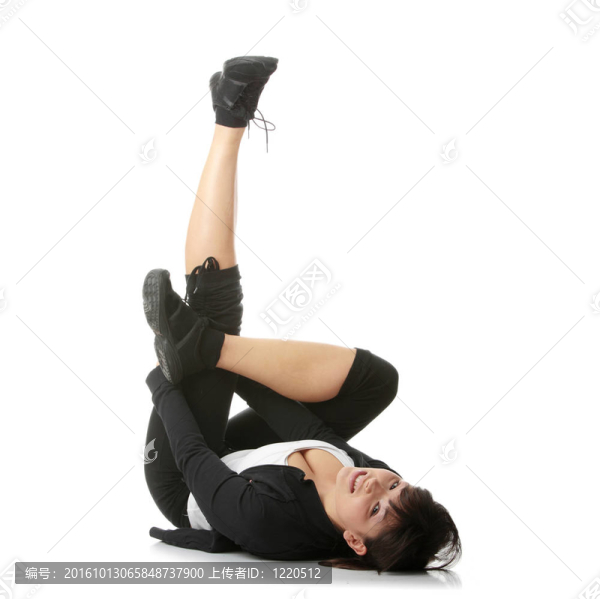 美麗的年輕女子做運動