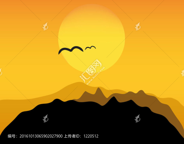 夕陽(yáng)在山