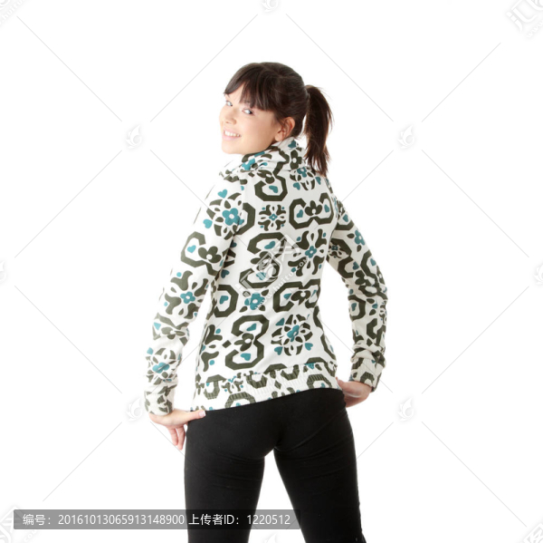 穿運(yùn)動服的年輕快樂女子