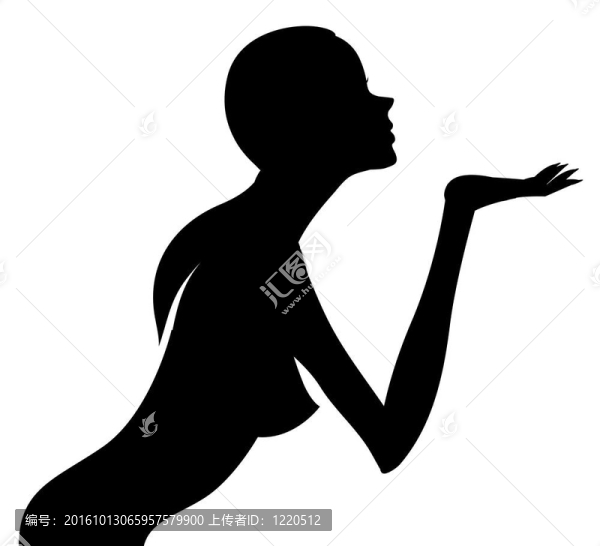 女性剪影