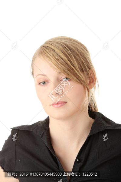 休閑年輕白人女性
