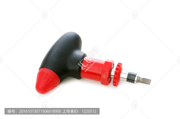 白色背景上的手螺絲刀