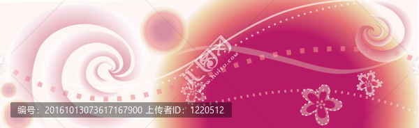 抽象花與曲線背景