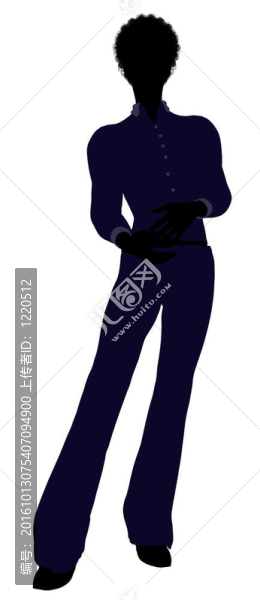 非洲裔女性辦公室插圖剪影