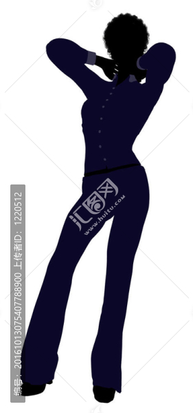非洲裔女性辦公室插圖剪影