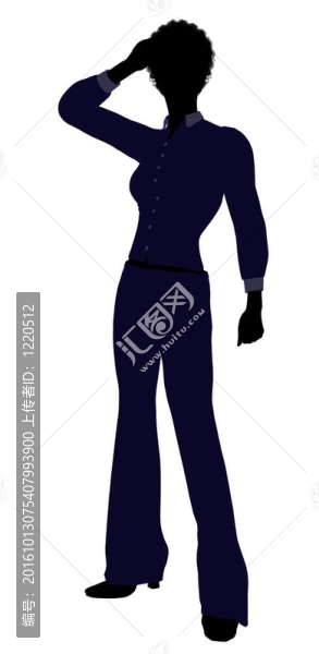 非洲裔女性辦公室插圖剪影