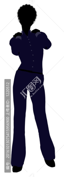 非洲裔女性辦公室插圖剪影