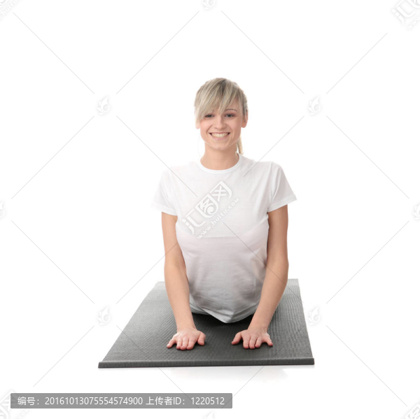 年輕美女在健身時間