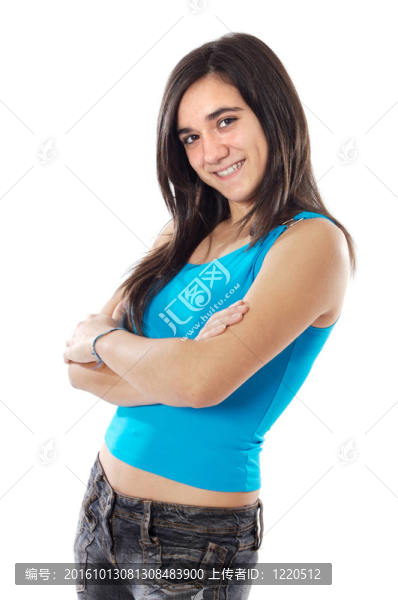 迷人的年輕的休閑女孩