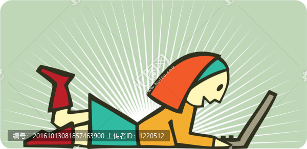帶筆記本電腦的快樂小女孩