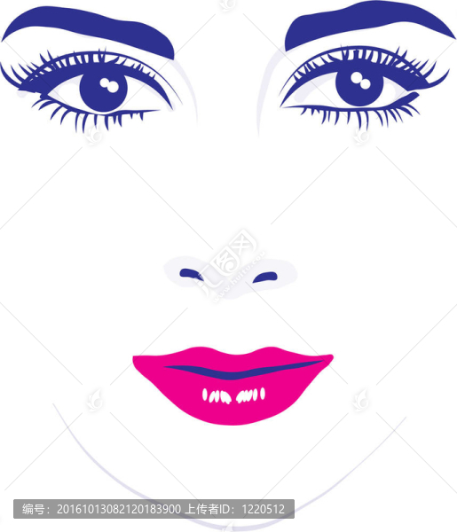 女人臉眼睛圖