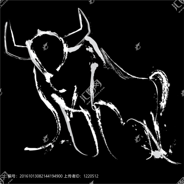 典型的西班牙斗牛士；公牛；