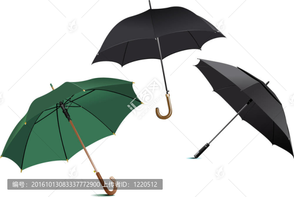 開(kāi)雨傘。插畫(huà)